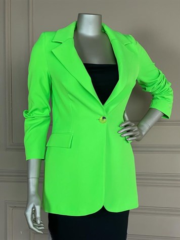 Düğme Detaylı Blazer Ceket (Fıstık Yeşili)