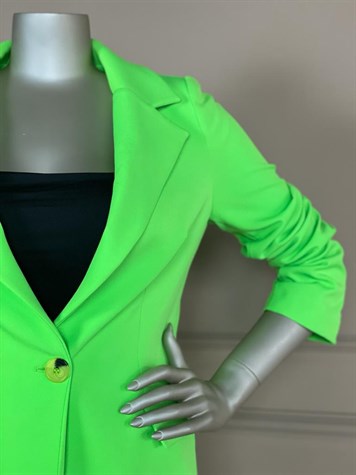 Düğme Detaylı Blazer Ceket (Fıstık Yeşili)
