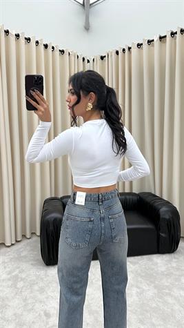 ESKİTMELİ FÜME BOYFİT JEAN