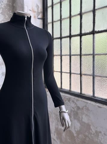 Fermuarlı Maxi Boy Elbise