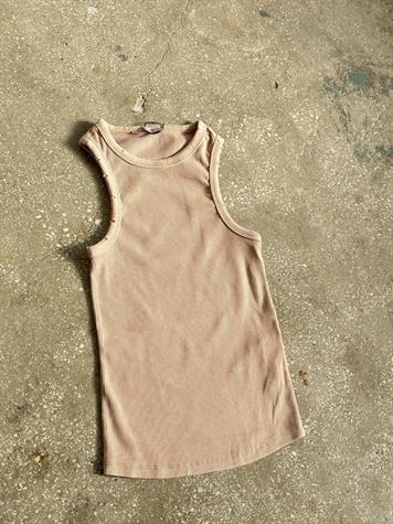 Fitilli Halter Yaka Atlet (Bej/Haki)