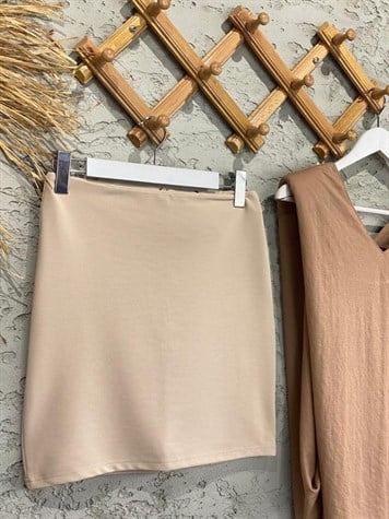 Fitilli Mini Etek (Bej)