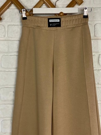 Geniş Paça Arma Detaylı Pantolon (Camel)