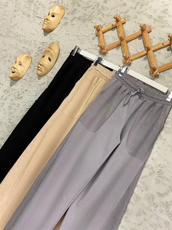 Geniş Paça İkiiplik Sweat Kumaş Pantolon (Antrasit)