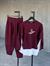 Gömlek Detay Taş İşçilikli OYS Kumaş Takım  (Bordo)  