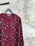 Gri Leopar Desenli Triko Hırka (Bordo )
