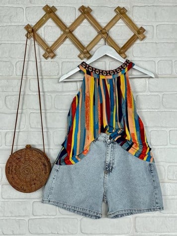 Halter Yaka Bluz
