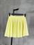İçi Şortlu Beli Lastikli Pileli Mini Etek (Limon Sarısı)