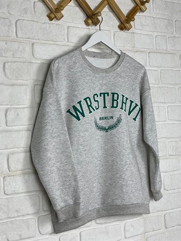 İkiiplik Kumaş İçi Şardonlu Sweatshirt (GRİ)
