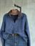 KAHVE Denim Detaylı Saç Örgü Kazak (Mavi)