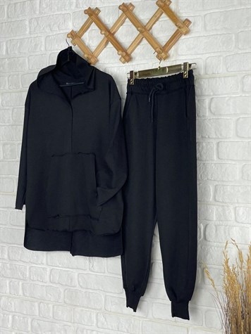 Kapşonlu Sweatshirt (SİYAH)