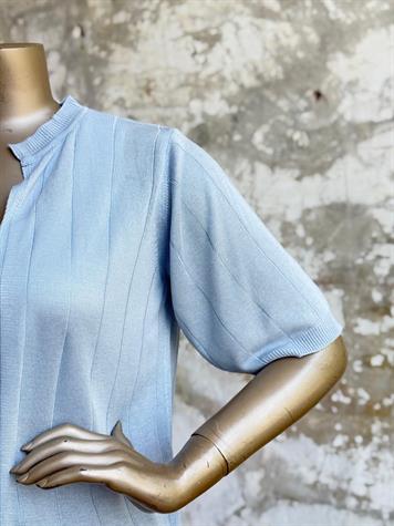 Kısa Kollu Triko Hırka (Bebe Mavisi)