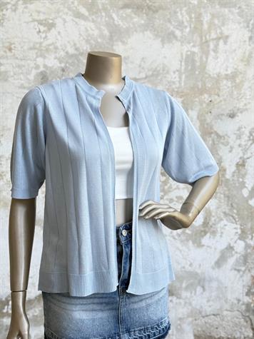 Kısa Kollu Triko Hırka (Bebe Mavisi)