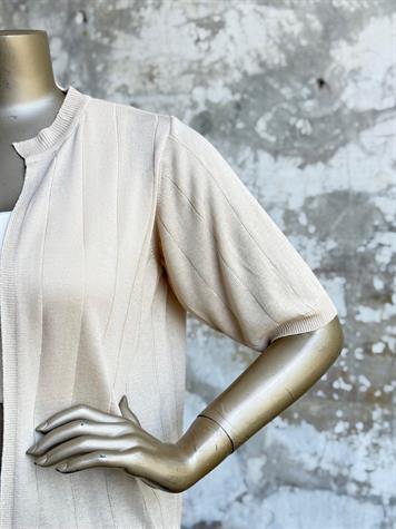 Kısa Kollu Triko Hırka (Taş)