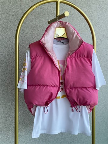 Kısa Şişme Yelek (Pembe)