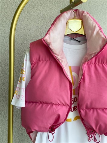 Kısa Şişme Yelek (Pembe)