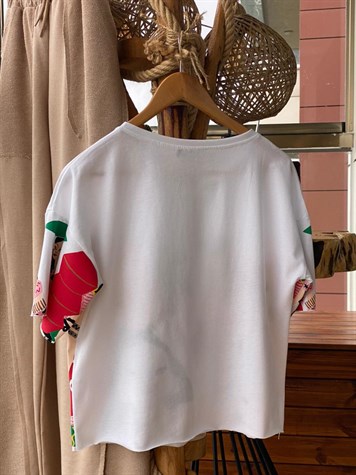 Kız Baskılı Tshirt (BEYAZ)