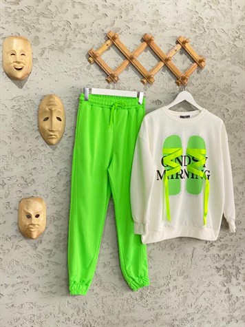 Kurdele Detaylı Sweat (Ekru)