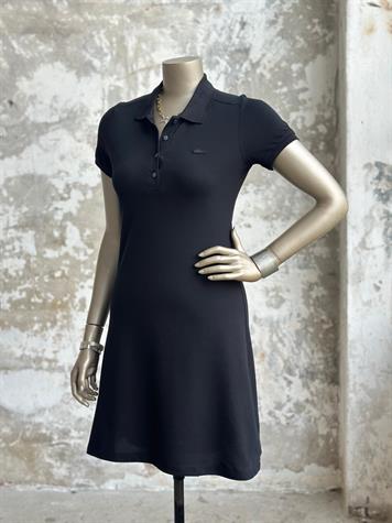 Marka Model Polo Yaka Elbise (Siyah)