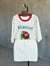 Mascot Baskılı Puantiye Oversize Tasarım Tshirt (Beyaz)