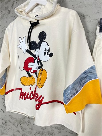Mickey Mouse Baskılı Takım (Gri)