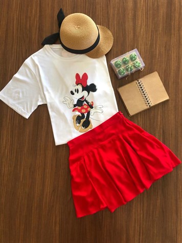 Mickey Mouse Tshirt (KIRMIZI)