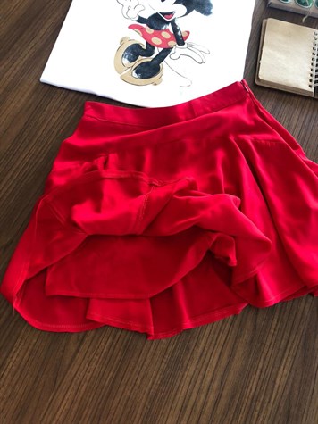 Mini Şort Etek (KIRMIZI)
