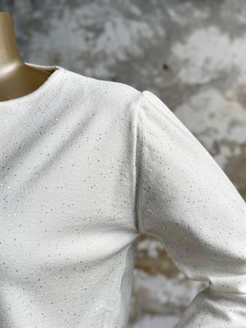Minik Payet işçilikli Oversize Kazak (Beyaz)