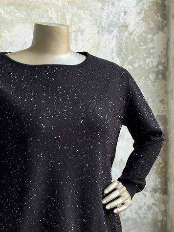 Minik Payet işçilikli Oversize Kazak (Siyah)