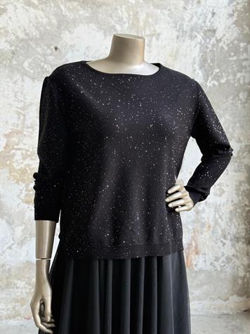 Minik Payet işçilikli Oversize Kazak (Siyah)