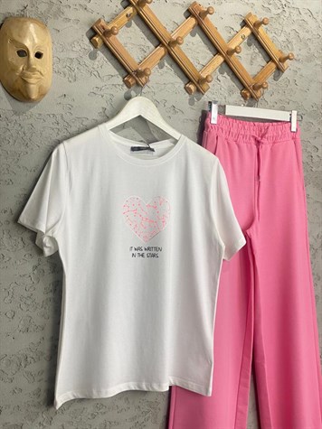 Minimal Desen Kalbim Tshirt 