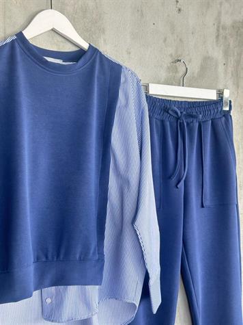 Modal Kumaş Sweat Gömlekli Takım (Lacivert)