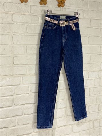 Mom Jeans (Koyu Lacivert)
