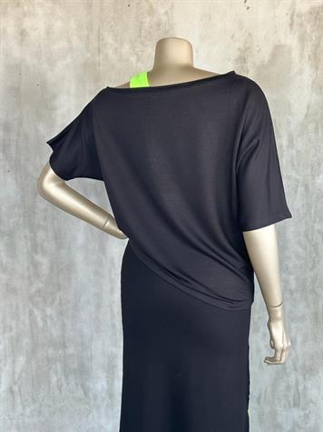 Neon Arma Detaylı Etek Bluz Takım (Siyah)
