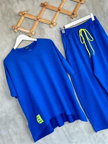 Neon Arma Detaylı Oversize Takım (Lacivert)