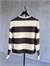 New York Baskılı Çizgili Sweatshirt (Kahve)