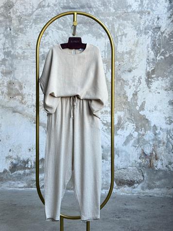 ÖN SİPARİŞE AÇILMIŞTIR...Organik Ham Keten Şalvar Model Takım (Natural)