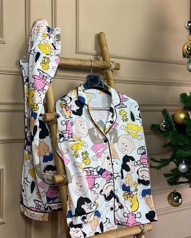 Örgü Dokuma Kumaş Pijama Takım (ANNE)
