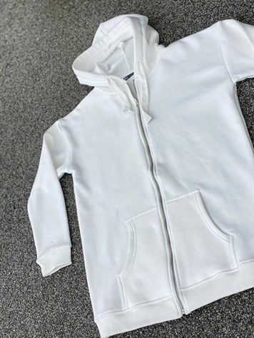 Orjinal Marka Sweat Hırka (Beyaz)
