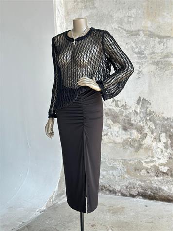 Oversize Delikli Kazak (Siyah)