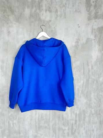 Oversize Fermuarlı Ceket (Saks)