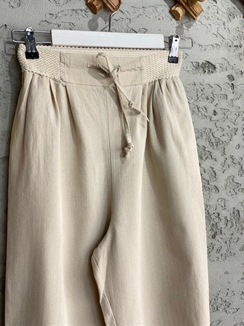 Oversize Gabardin Pantolon (Taş Rengi)