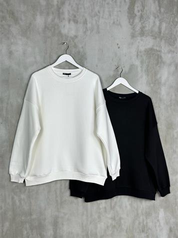 Oversize Kadın Premium Sweatshirt (SİYAH)