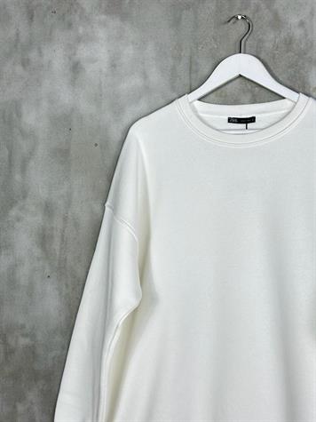 Oversize Kadın Premium Sweatshirt(BEYAZ)