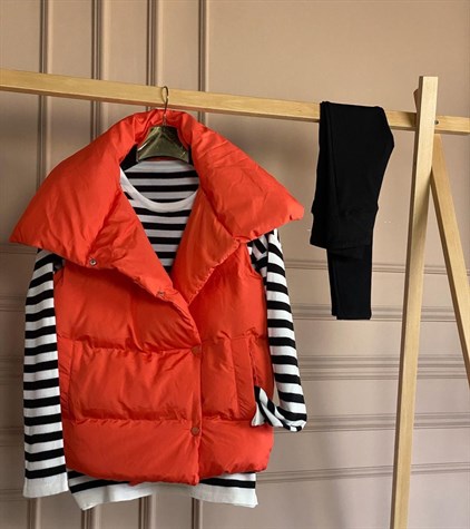 Oversize Model Şişme Yelek (Oranj)