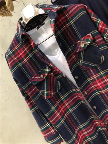 Oversize Oduncu Gömlek (LACİVERT)