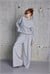 Oversize Sweat Palazzo Pantolon Takım (Gri)