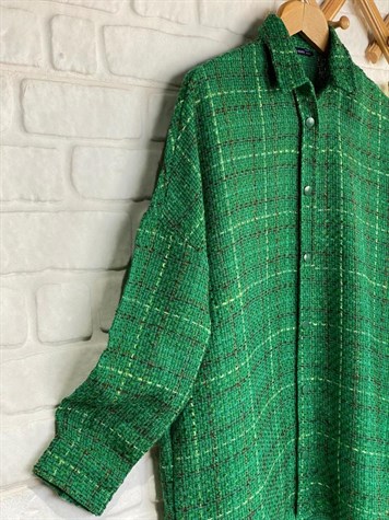 Oversize Yeşil Gömlek