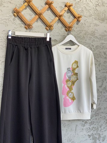 Oysho Bol Paça Pantolon (Siyah)