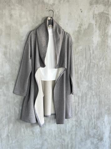 Özel Üretim Oversize Şal Yaka Ceket (Gri)